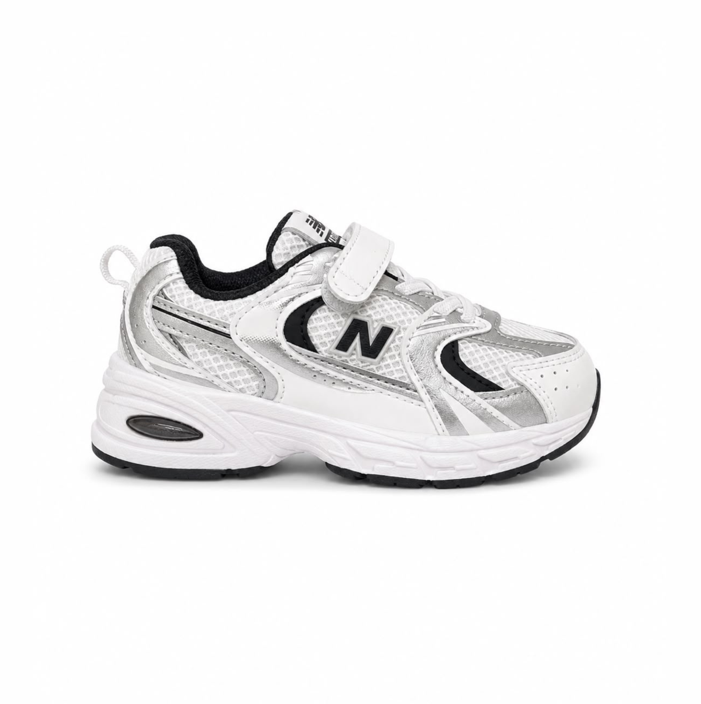 New Balance white and black