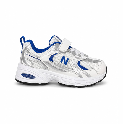 New Balance white and blue